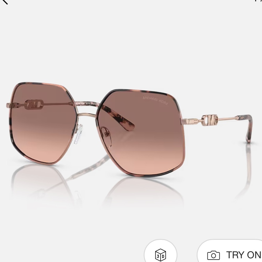 Michael Kors Empire Butterfly Rose Gold Sunglasses - Picture 2 of 8